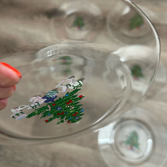 Arcoroc Noel Christmas Tree Clear Salad Plates Set of 6 Tableware Made in France - Picture 4 of 4